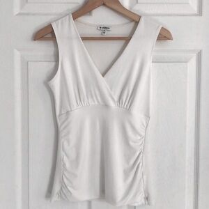 White sleeveless blouse from Le Chateau